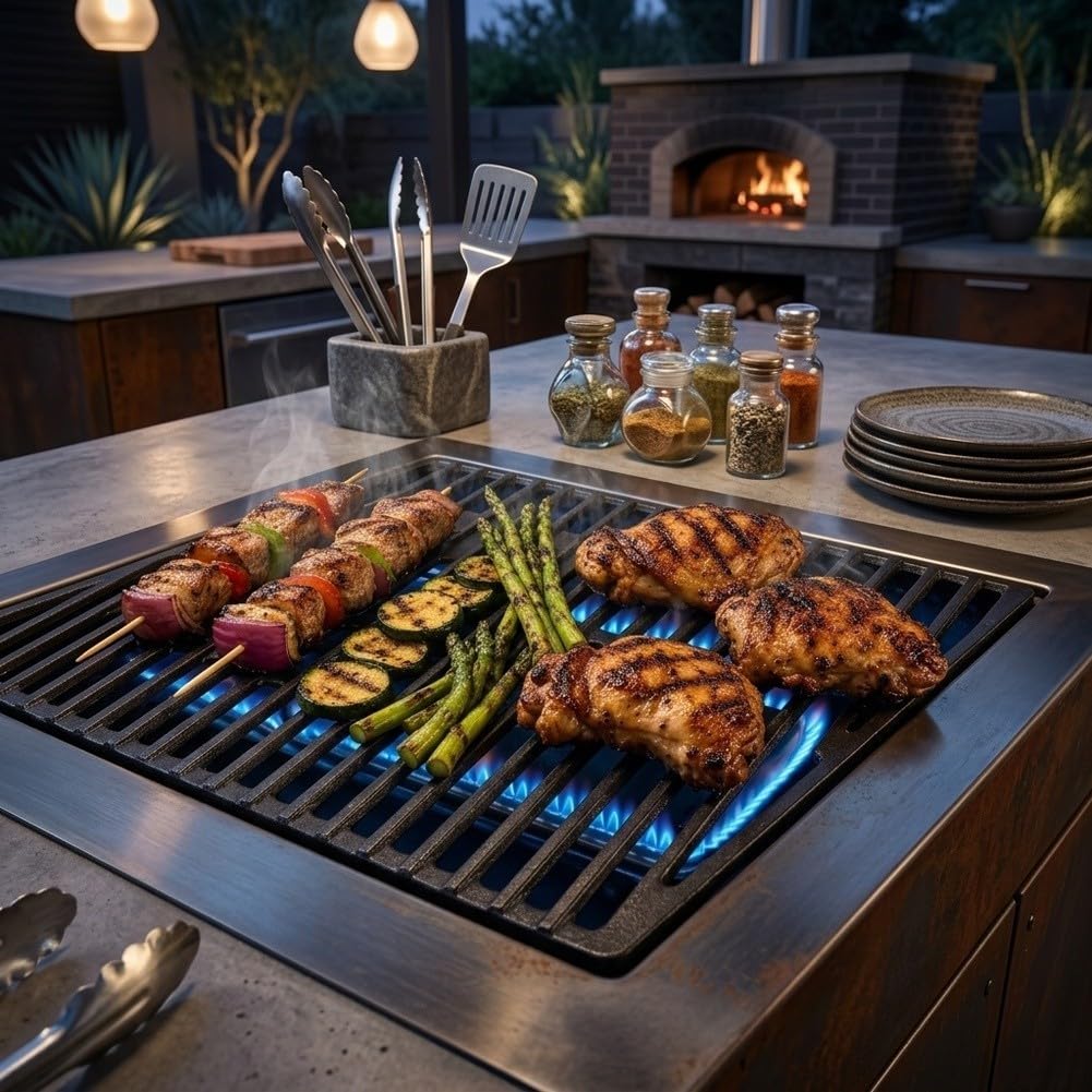 Set Piastra Ghisa per e Tubo Acciaio per Weber per Q Series Set