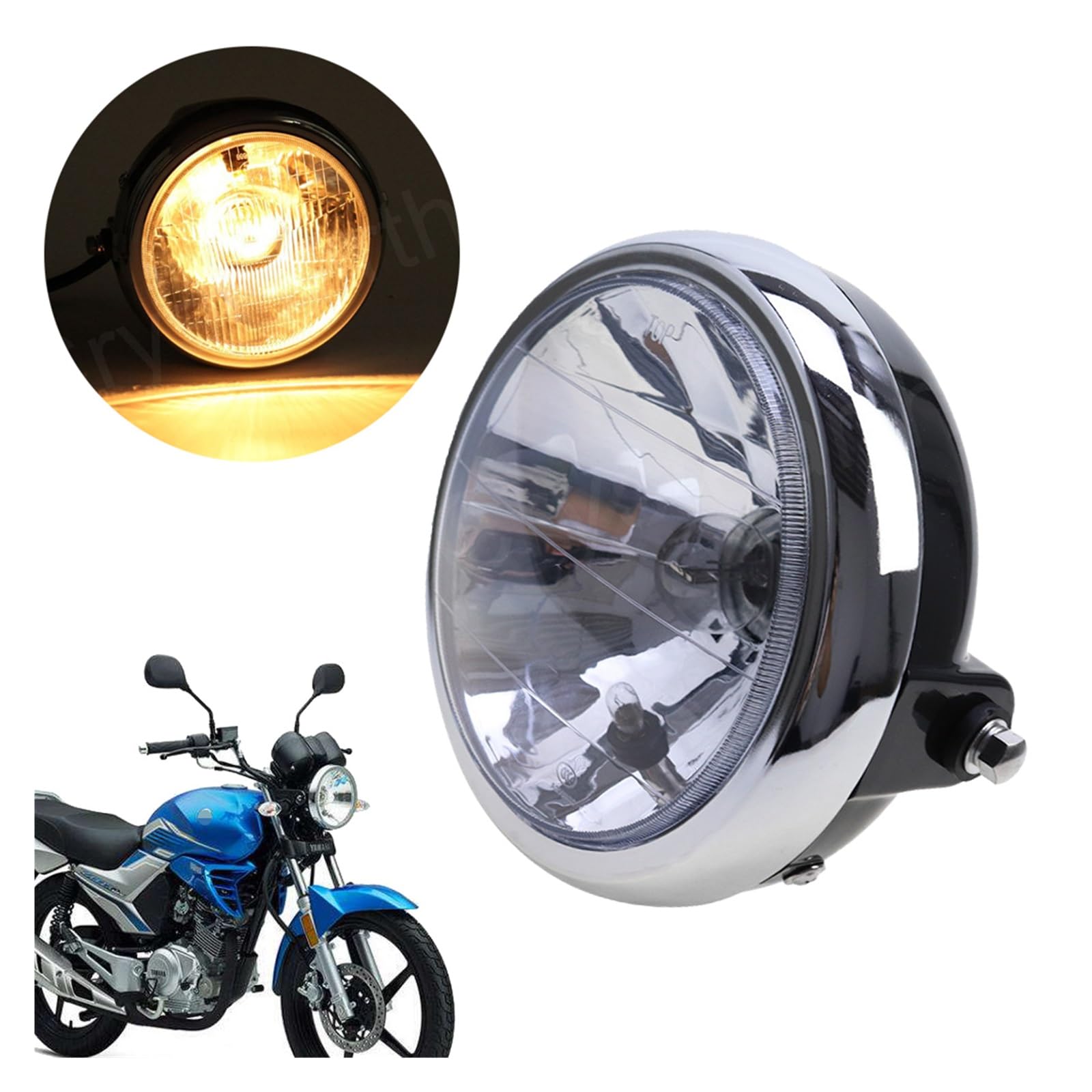 Montage Motorfietskoplampen Moto Koplamp Amber Koplampen Klassieke Montage Motorfietskoplampen Moto Koplamp Amber Koplampen Klassieke