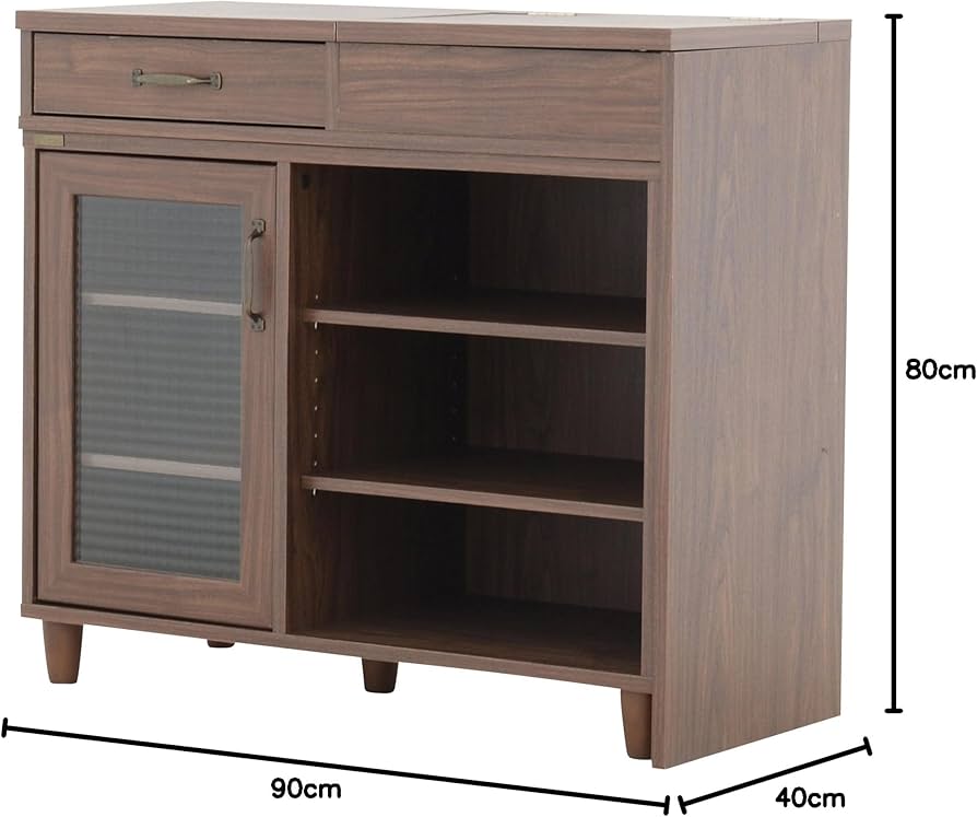 Amazon.co.jp: 佐藤産業 NKRINO デスクドレッサー 伸縮式 幅90-168cm