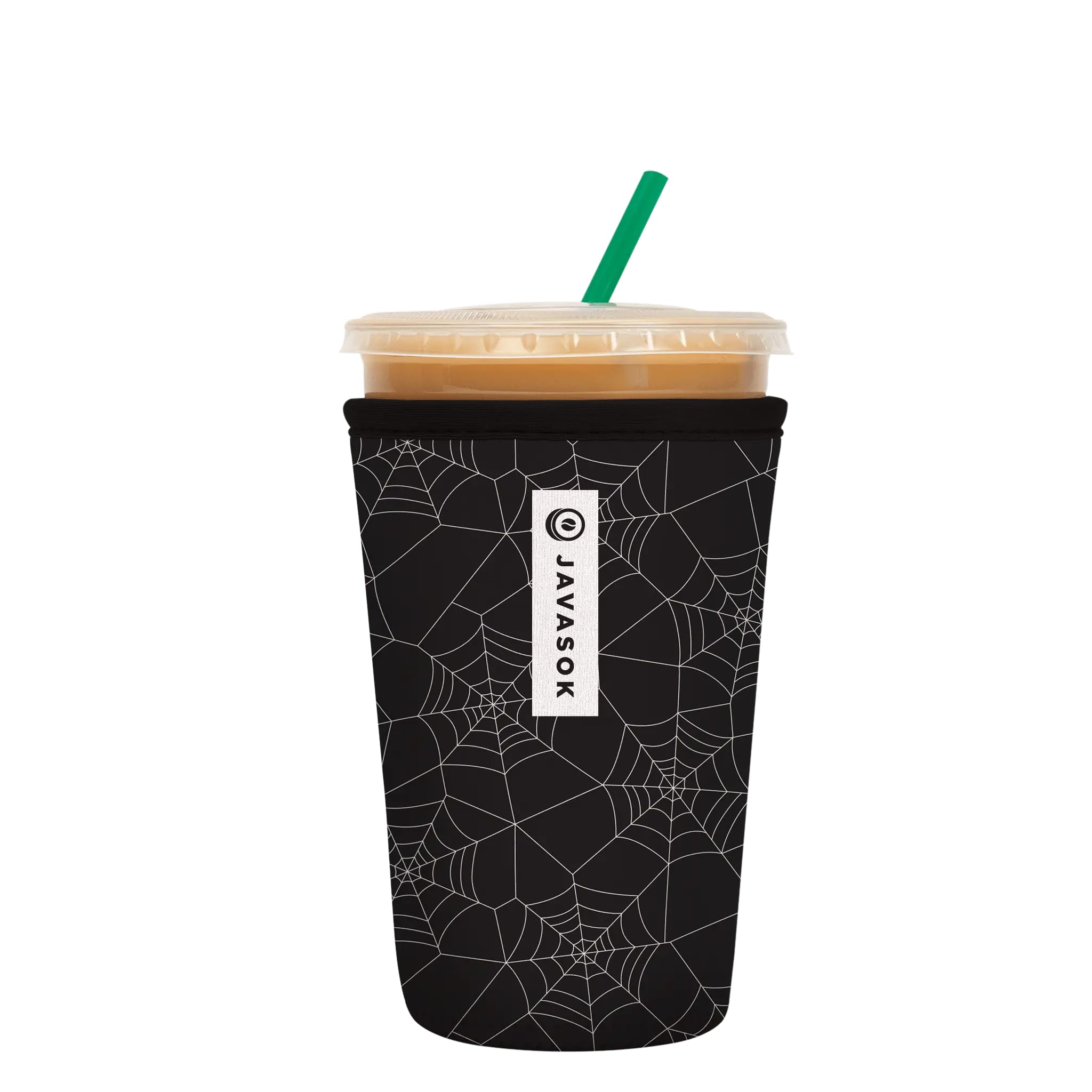 Sok It JavaSok Iced Coffee &amp; Cold Soda Insulated Neoprene Cup Sleeve (Spidey Sense, Medium: 22-28oz)