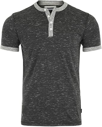 ZIMEGO Short Sleeve Henley for Men - Casual Button T Shirts