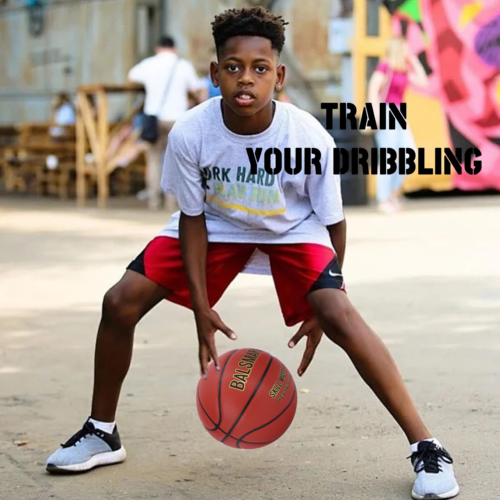 Koszykówka obciążeniowa 1,4 kg / 1,0 kg 75 cm / 72 cm do treningu – Skill Master Heavy Training Basketball dla poprawy obsługi piłki, podawania i odbijania