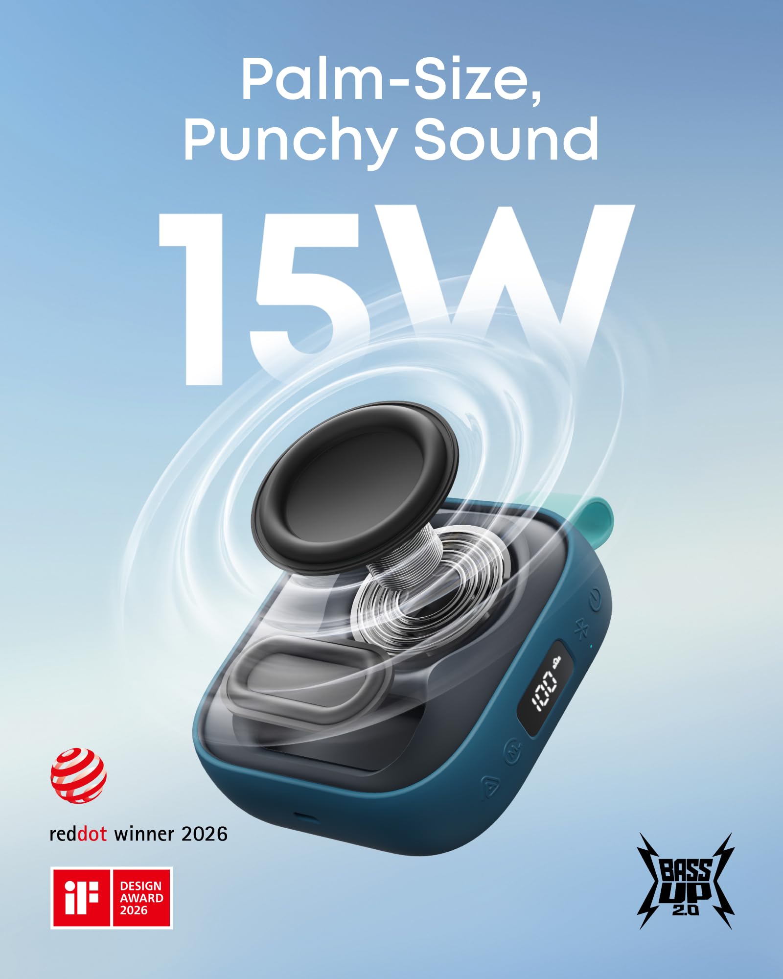 Anker soundcore Boom Go 3i Portable Speaker, 24H Playtime
