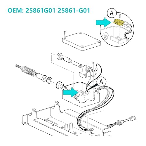 Miniatura 5 de 10L0L Carrito de golf Acelerador Pedal Box Micro Switch para EZGO TXT 1994-Up OEM # 25861G01 25861-G01