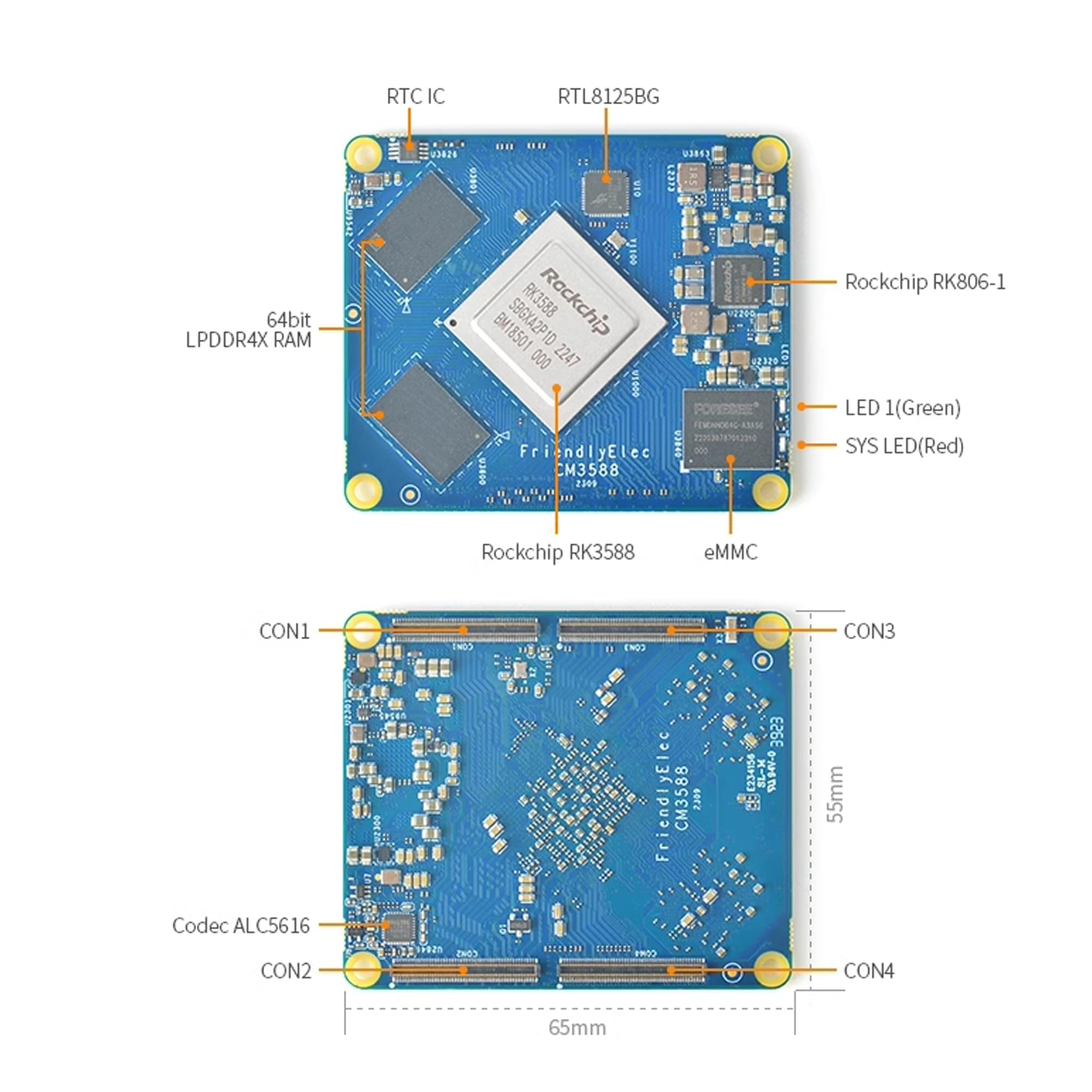 Amazon.com: MiiElAOD CM3588 NAS Kit Rockchip RK3588