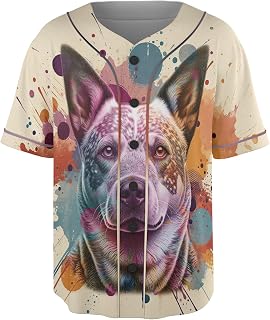 Dog Portrait Watercolor Vintage Retro Styles Baseball Jersey Shirt Jacket