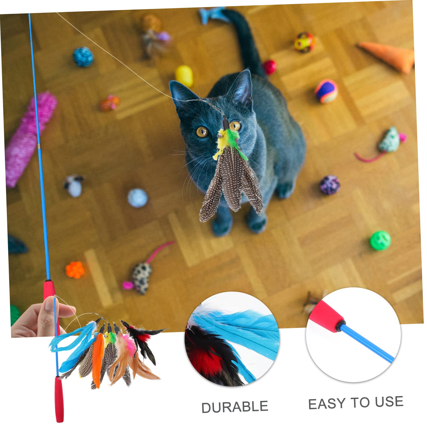 Mipcase 5sätze Katzenspielzeug Mit Telescopic Teaser- Für Interaktives Für Kätzchen Und Katzen Fördert Und Stärkt Die Bindung