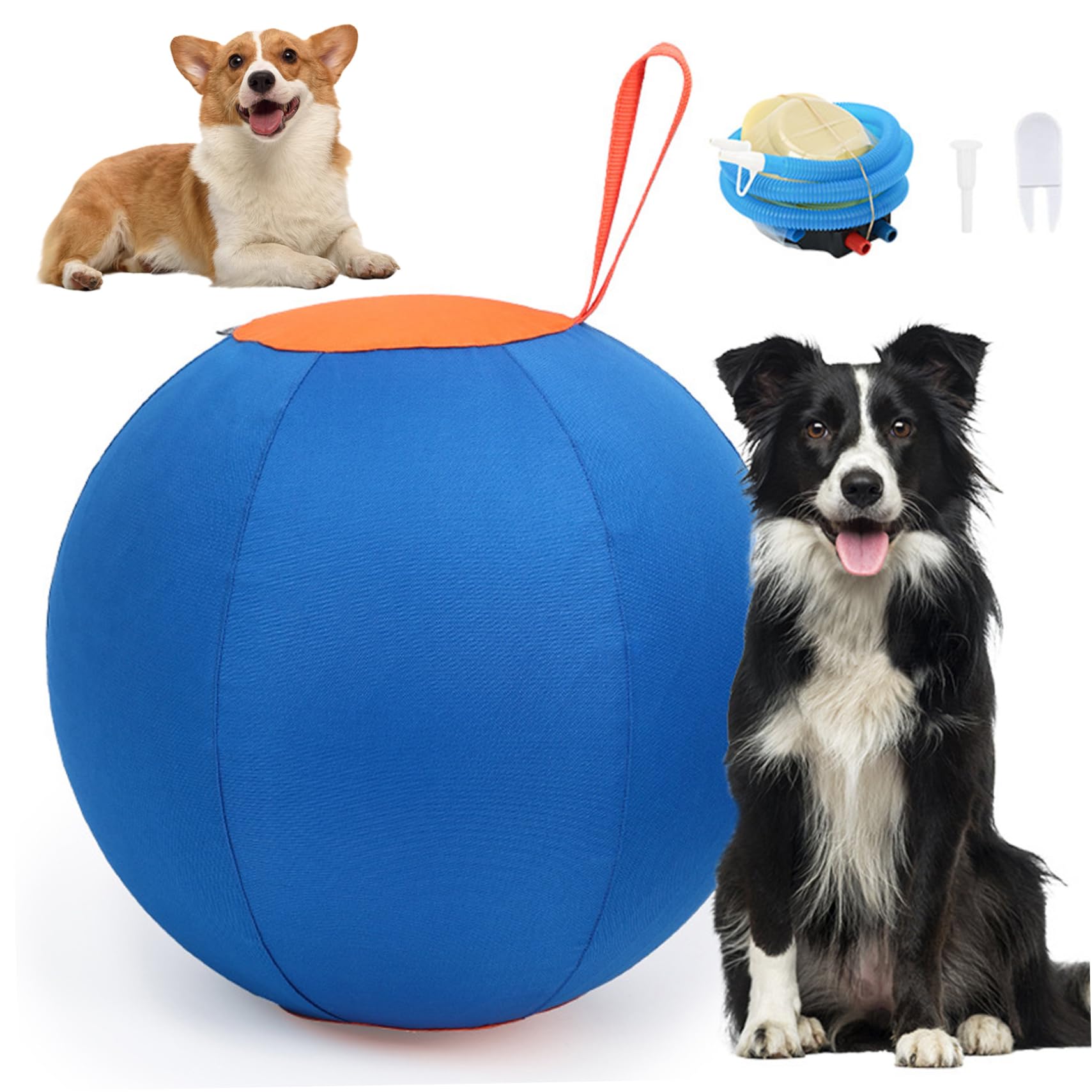 Herding Ball for Dogs 18inch PVC Dog Ball Zippered Herding Ball