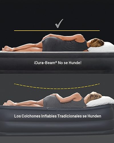 Miniatura 6 de Intex 64757E Dura-Beam Colchón de aire Downy estándar: Fiber-Tech - Tamaño individual - Altura de la cama de 10 pulgadas - Capacidad de peso de 300