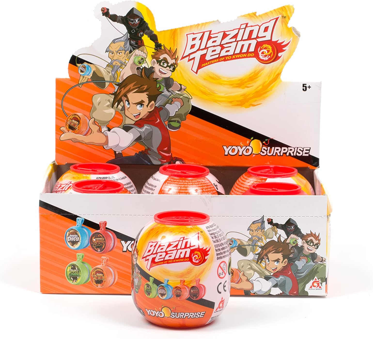Blazing Team EU770045 Yoyos Tray x6-Easy to Use-Surprise Packaging-Children's Toy 5 Years-Birthday, Multicolored