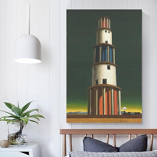 Miniatura 5 de BAIKAI Giorgio De Chirico - Póster de La Torre E Il Treno para colgar en lienzo y arte de pared, póster moderno para decoración de dormitorio