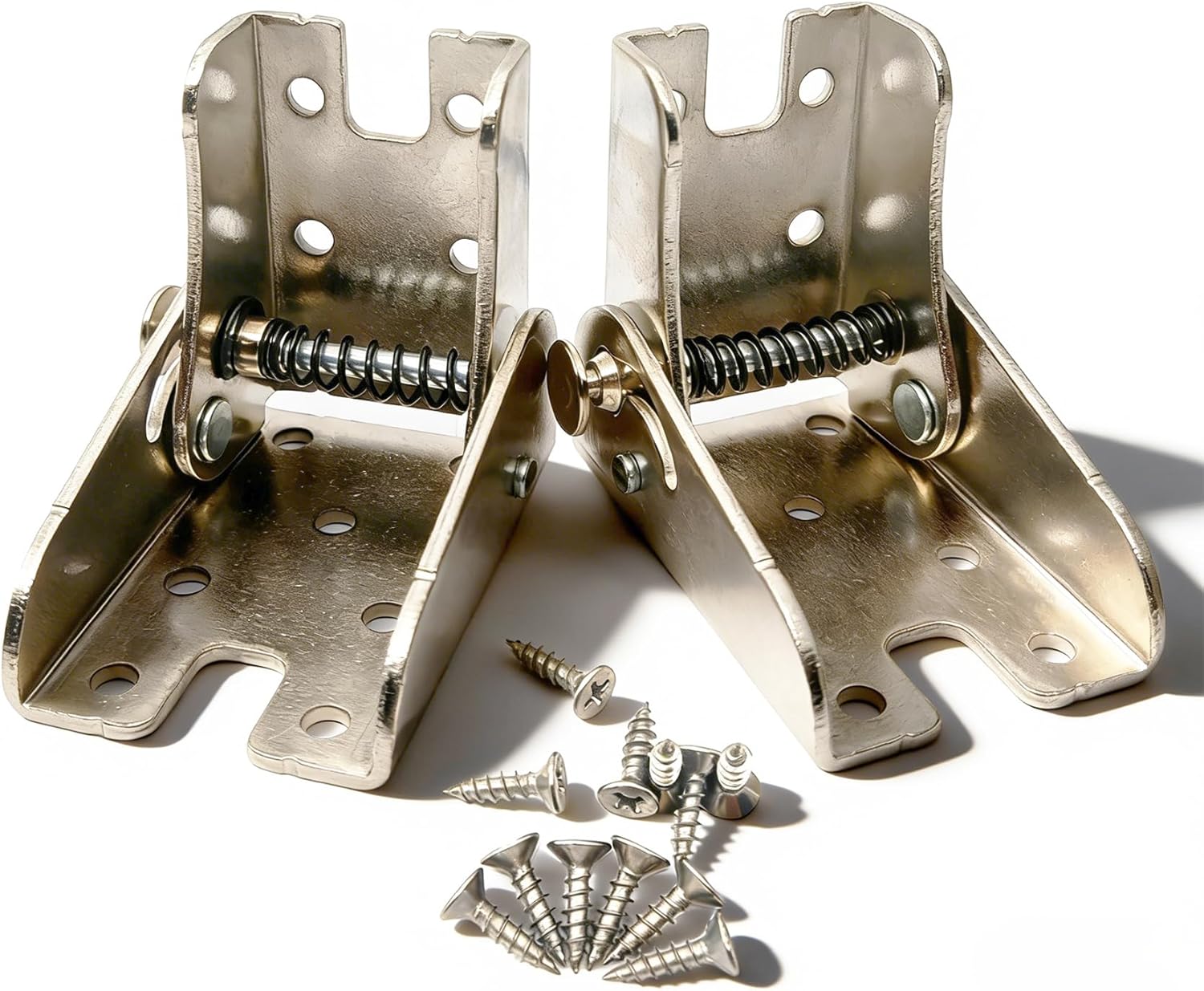 Heavy Duty Self-Locking Folding Table Leg Brackets Cold Rolled Steel 150KG Load Capacity Space Saving Hinges for DIY Foldable Tables Workbenches Camping Small Spaces (2 Pack with lScrews)
