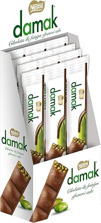 Nestlé Damak Antep Fıstıklı Sütlü Çikolata Stick, 18 g x 12 Adet