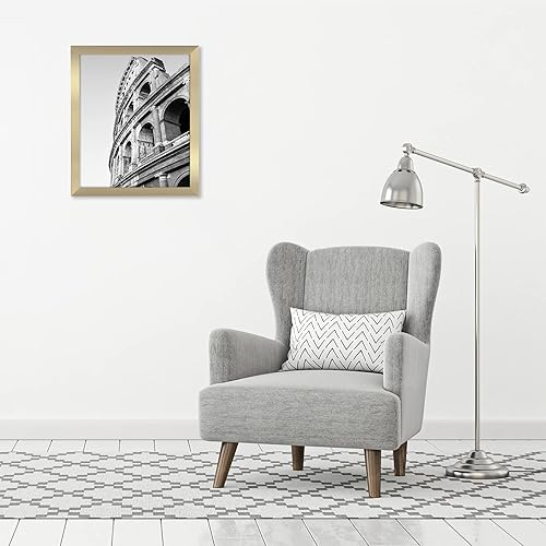 Vista 313 de Americanflat - Marco para póster de 71 x 74 cm con plexiglás pulido, portarretratos negro de madera industrializada, Epic Collection, marco ancho