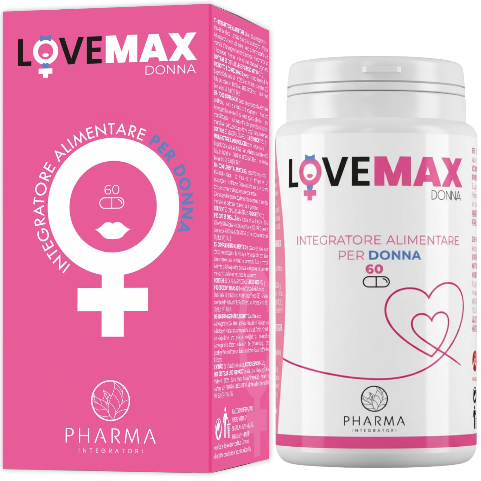 Integratore Donna Capsule - Integratore Alimentare Donna Multivitaminico con Estratti Vegetali - Formula Naturale - 60 Capsule Uso Quotidiano