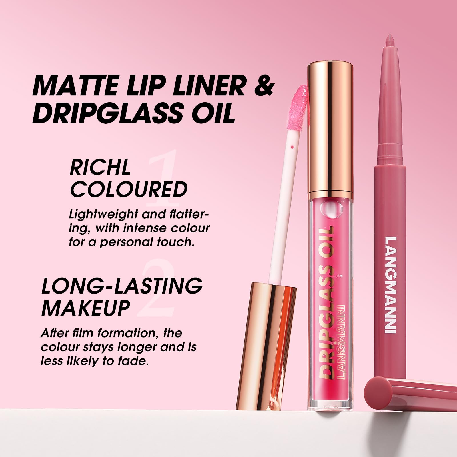 LANGMANNI 6 Matte Lip Liners With 6 Nourishing Lip Oils Set, Long-Lasting Non-Stick Cup Waterproof Makeup Set - Image 4