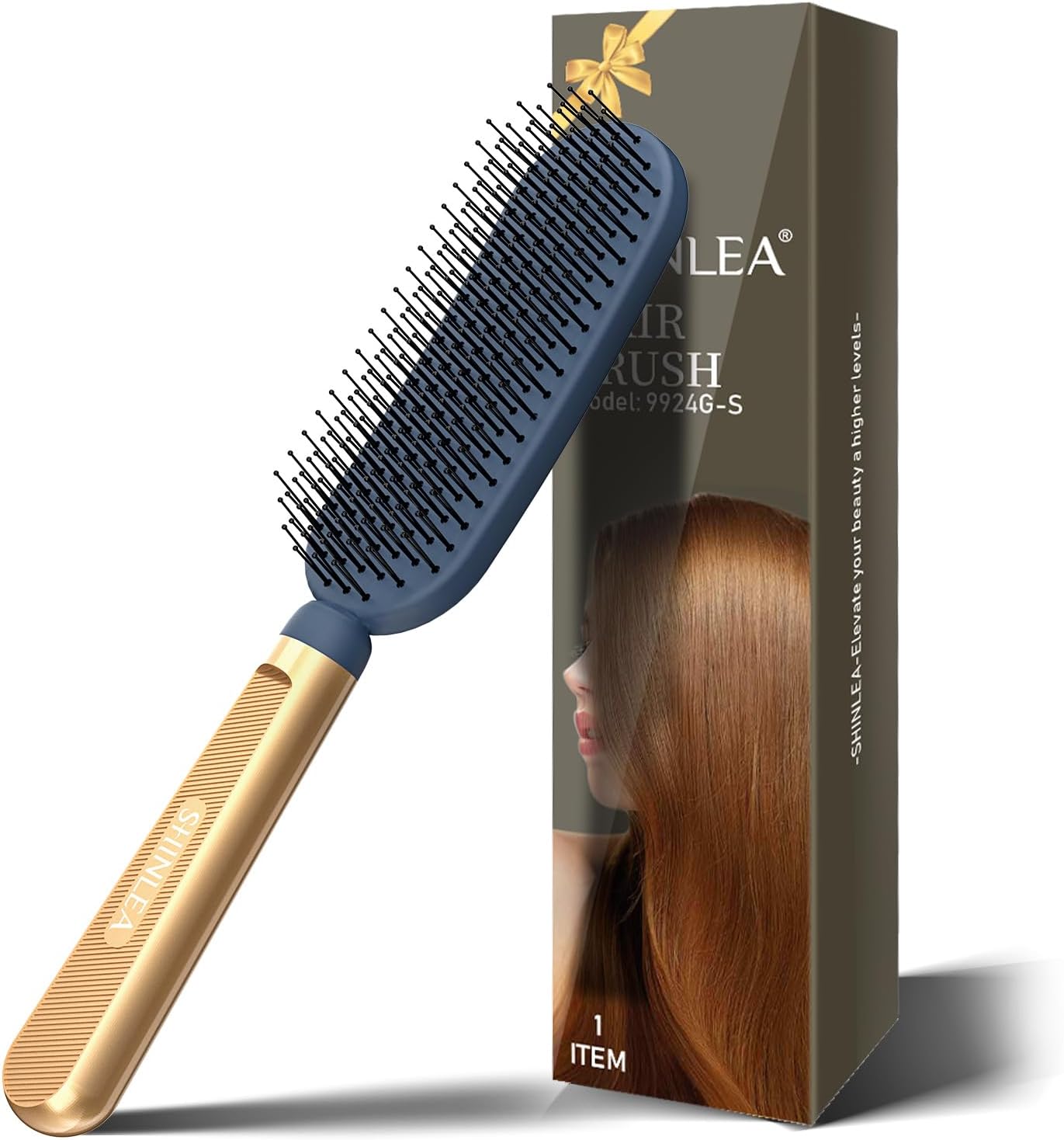 Detangler Hair Brush For Wet & Dry Hair, Blow-Drying Styling Hairbrush for Women, Men, kids, Reduces Breakage, Eliminates Knots, Ball Tipped Bristles Hairbrush