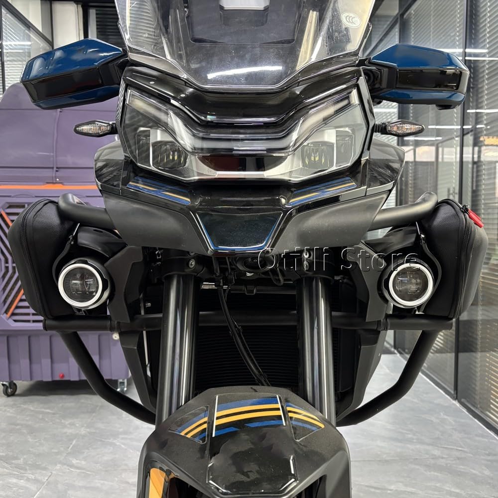Motorcycle 2.5L Radiator Cowl Bags Fit for CFMOTO 800MT MT800 CF 800 MT (2022-2025) Waterproof Side Fairing Storage Bag Left Right Radiator Side Tool Bag (Black)