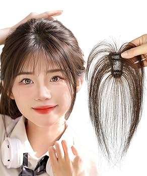 Amazon.co.jp: knnzk前髪ウィッグ 人毛 つけ毛 シースルーバング