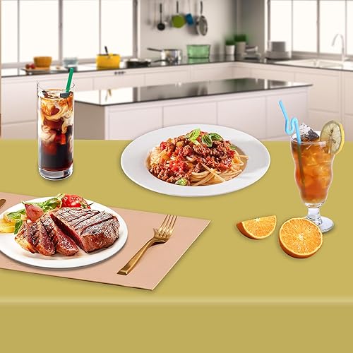 Miniatura 9 de sundee Paquete de 6 manteles de plástico desechables de alta calidad (54 x 108 pulgadas), manteles rectangulares para bodas, fiestas, banquetes,