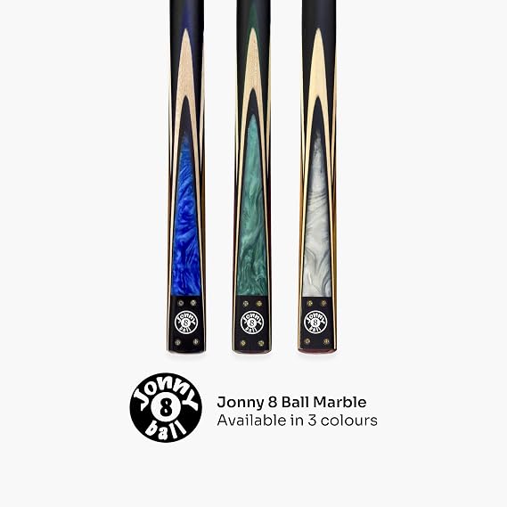 MARBLE 57 Inch 2 Piece Centre Joint Matching Ash Grain Snooker and Pool Cue with 9mm Tip