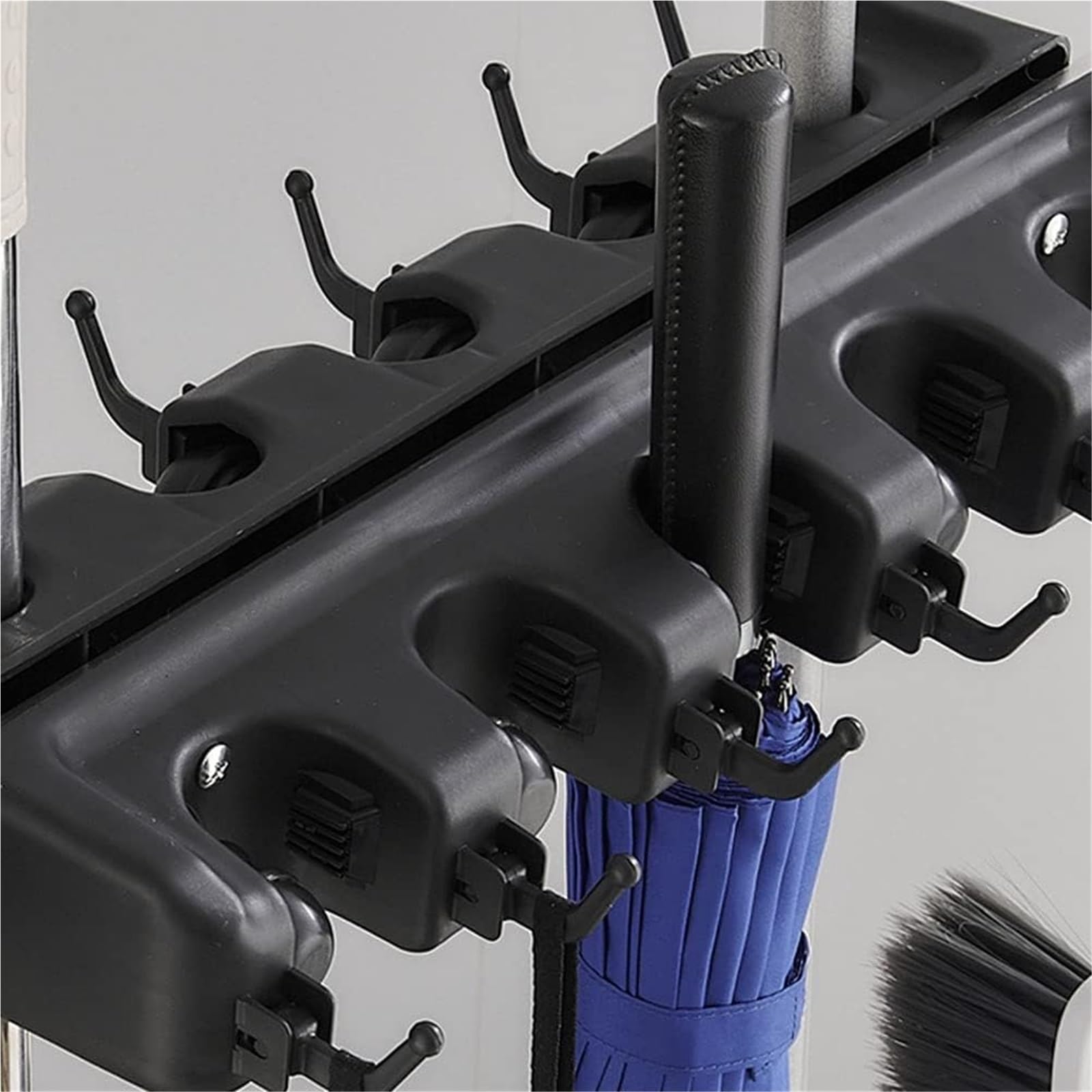 Soporte Para Fregona Y Escoba, Soporte Para Fregona Y Escoba, Colgador U Organizador De Herramientas De Acero Inoxidable, Estante Para Fregona Húmeda Con Escurridor, Util,Silver-20 tow 24 hooks