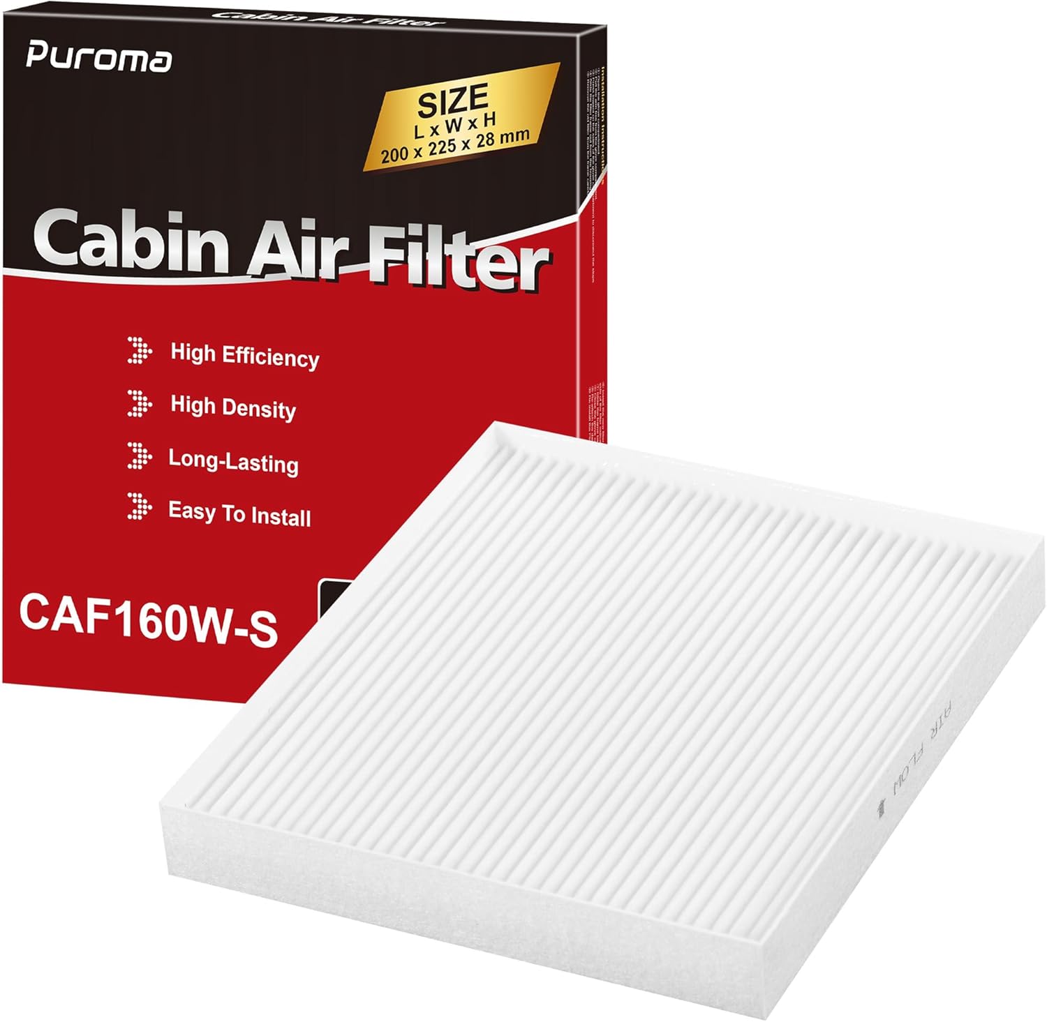 Puroma Cabin Air Filter, Compatible with CF12160, CAF1948P, Hyundai Kona 18-23, Tucson 16-21, Veloster 19-21, Venue 20-24, KIA Seltos 21-24, Soul 20-24, Sportage 17-22