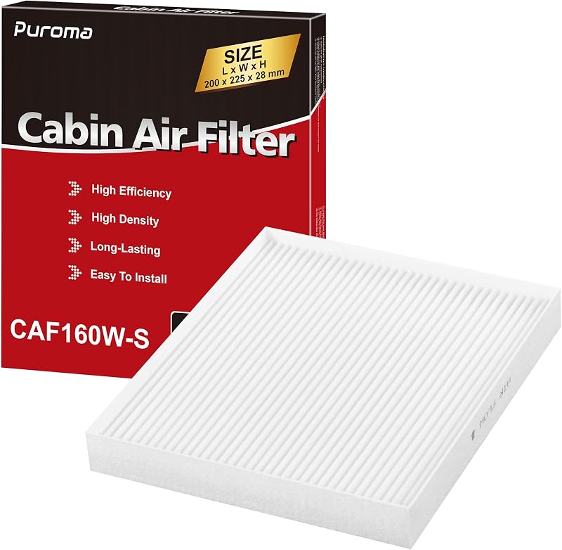 Filtro de cabine de ar Puroma multicamadas para Hyundai Kona, Venue, Tucson, Veloster e Kia Soul – 1 unidade