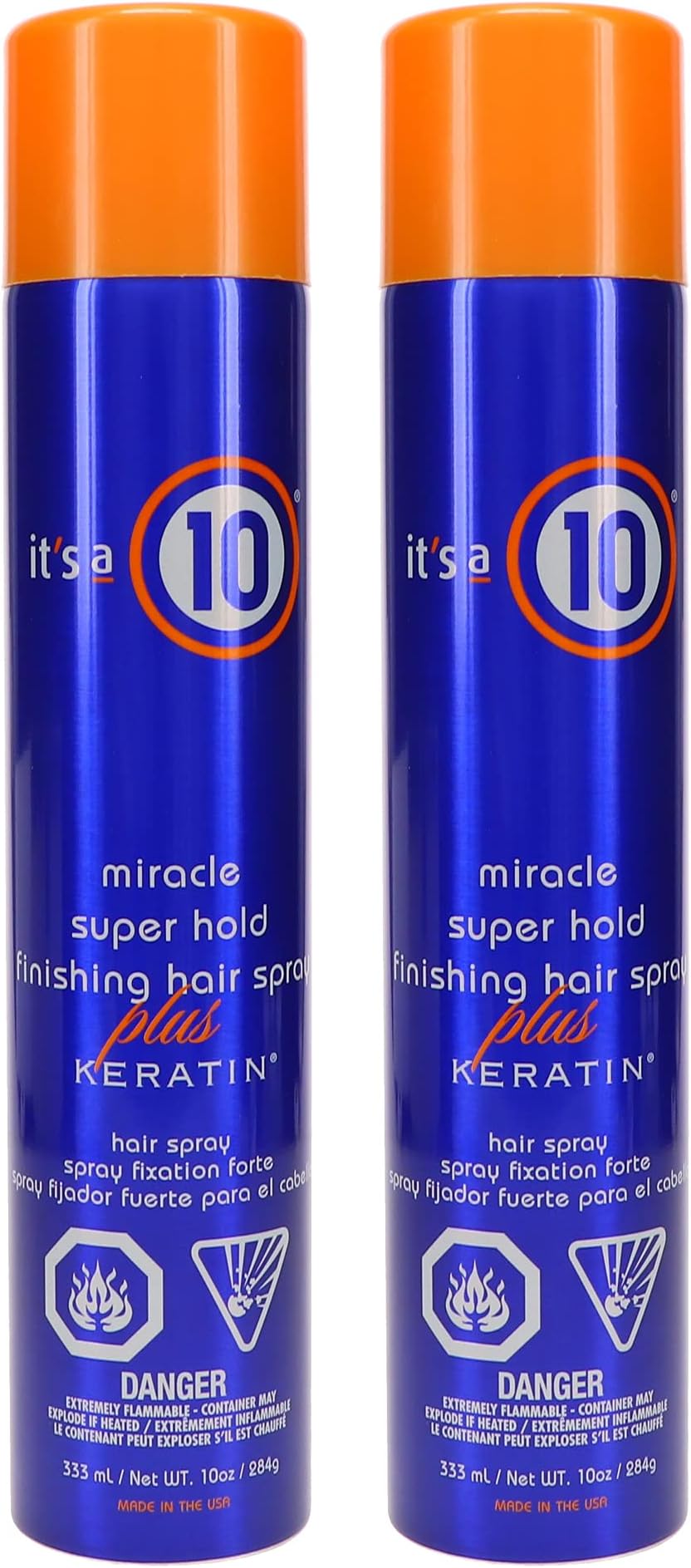 It's a 10 Miracle Super Hold Finishing Spray Plus Keratin, 10 oz (Pack of 2)