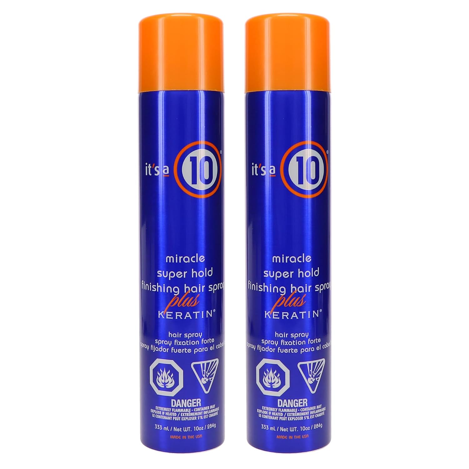 It's a 10 Miracle Super Hold Finishing Spray Plus Keratin, 10 oz (Pack of 2)