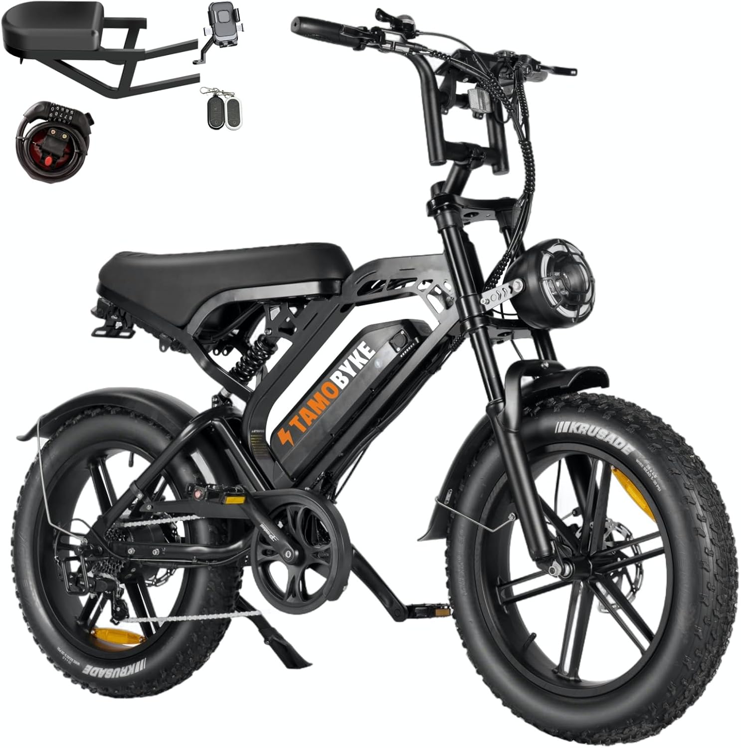 1500W/2000W Electric Bike for Adults, 30/33mph Max Speed.48V15.6Ah-18.2Ah Battery/35-180Miles Pedal Asssit Range,20''*4'' Fat Tire Ebike for Commute/School/Rain/Snow/Offroad Riding.