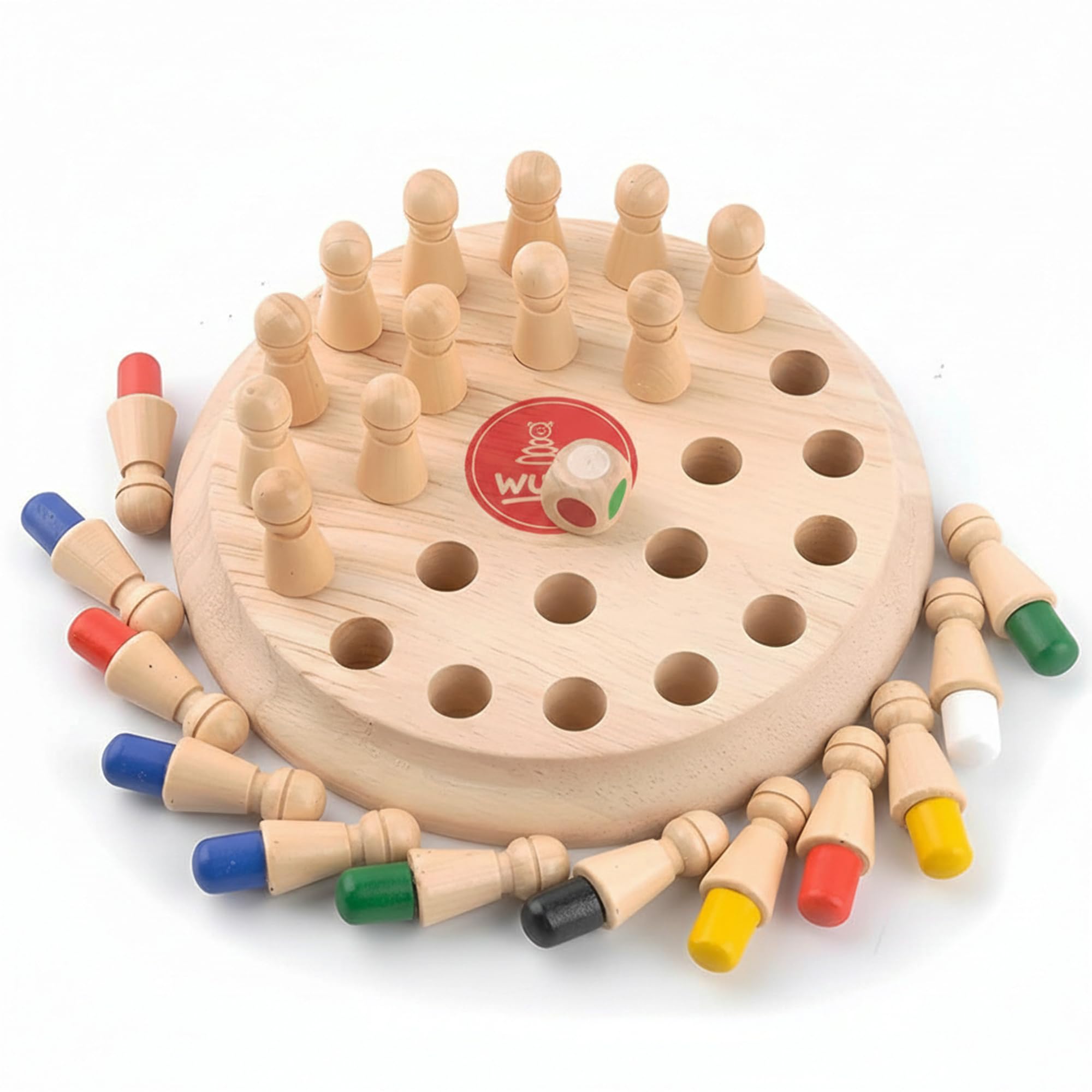 Wudly Wooden Memory Chess Game for Kids | Fun Indoor Board Game for 5-10 Years | Mind Logic Memory Match Stick Game | Brain Booster Toy for Boys & Girls | Kids Board Games 7+ Years-image-6