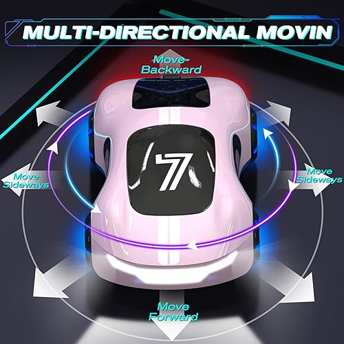 Miniatura 2 de AEROQUEST Auto de control remoto con detección de gestos, auto de acrobacias a control remoto con rociado ligero y sonido, 2.4 GHz Hobby RC Cars Toy