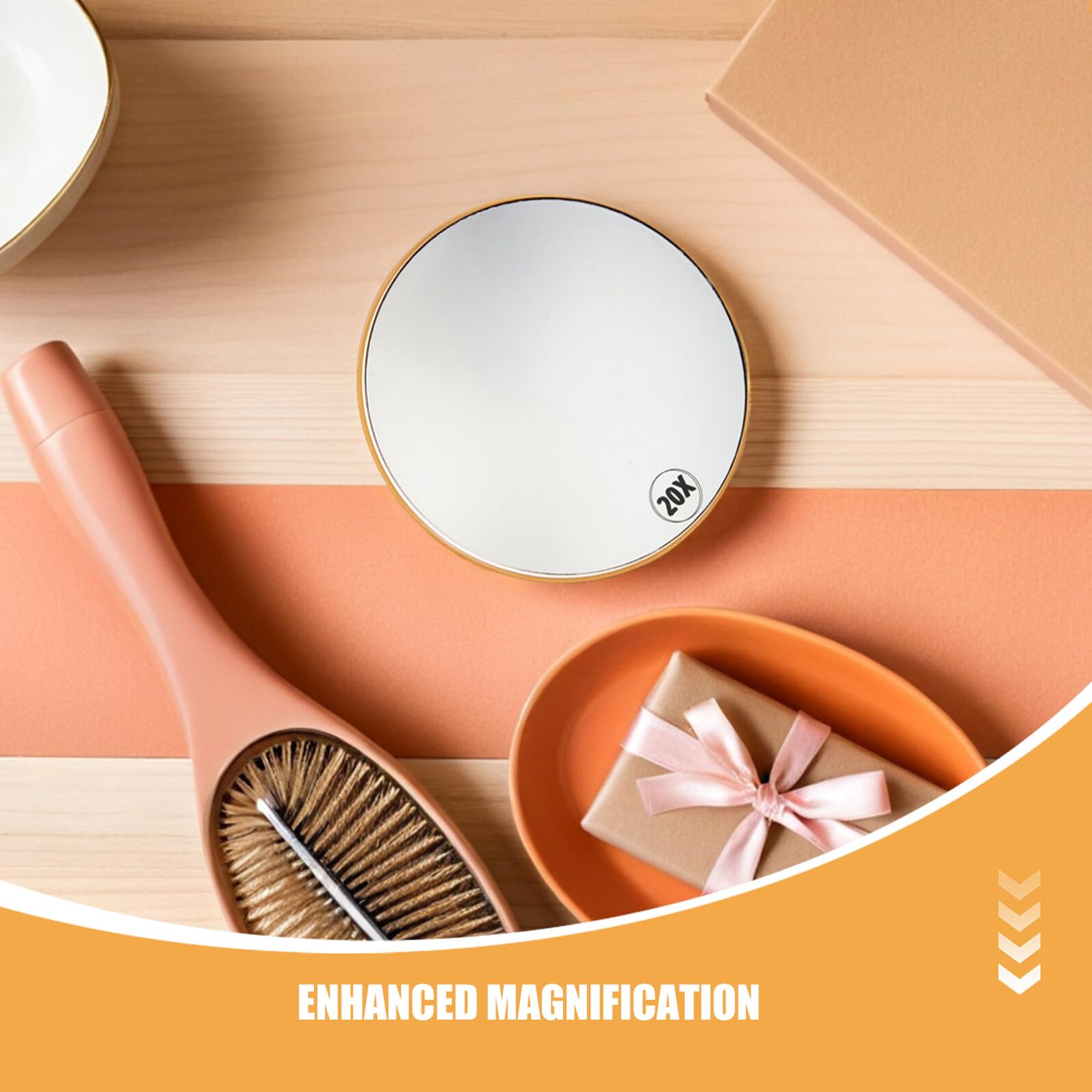 Juego de 2 espejos de maquillaje con ventosa ideal para baño y viajes, perfecto para pellizcar cejas y cuidado detallado