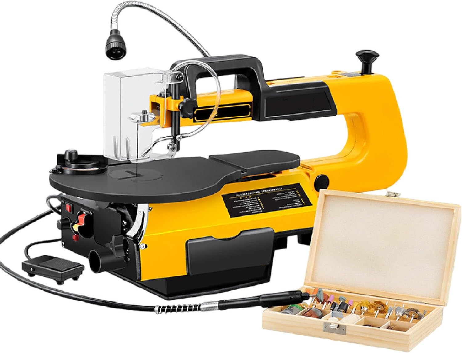 16 in Variable Speed Scroll Saw/Woodworking Scroll Saw-with 180w Motor, 550-1650spm Stepless Control, 45° Tilting Table & Led Light-for Wood, Metal & DIY Craft Precision StandardModel