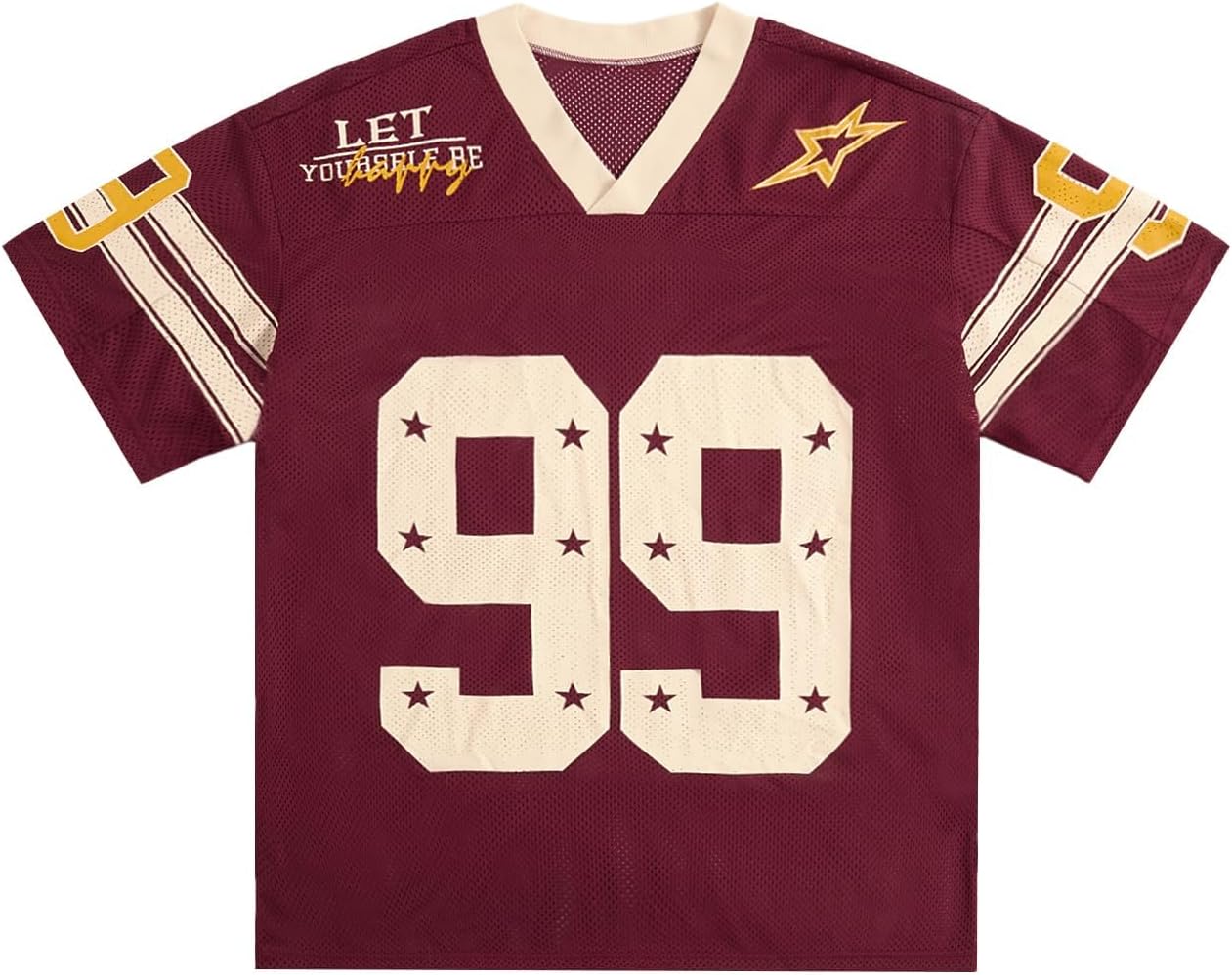 QJQ Men's Y2k Jersey Shirts Short Sleeve V Neck Graphic T Shirts Baggy Oversized Tee Summer Tops Streetwear