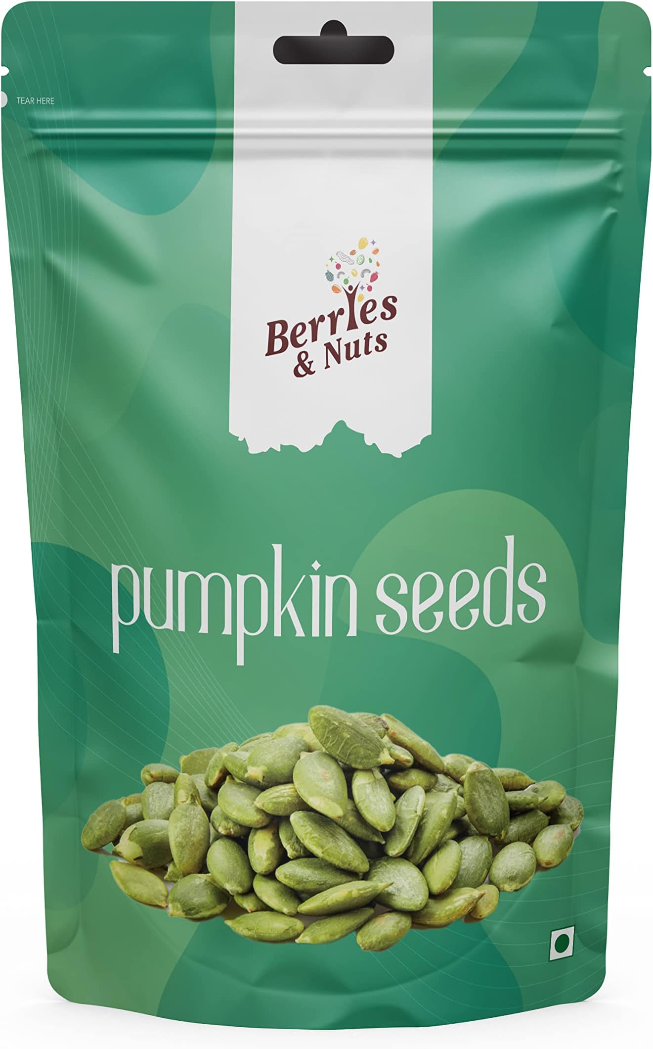 Berries & Nuts Premium Pumpkin Seeds - 1 Kg | Healthy, Crunchy, Nutritious | Raw Pumpkin Seeds | 5 Pack of 200 Grams