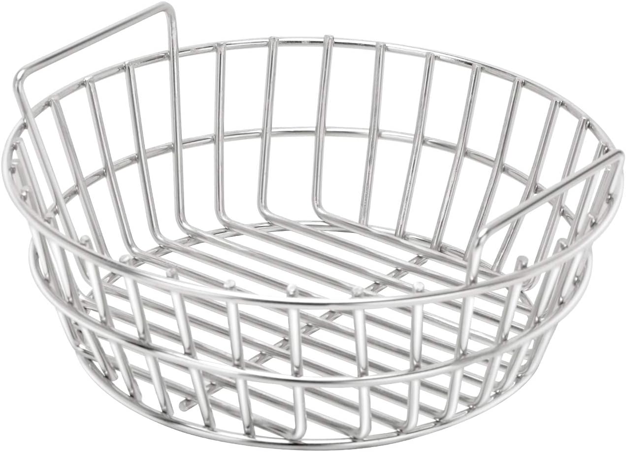 onlyfireonly fire #8567 Charcoal Ash Basket Stainless Steel Charcoal Holder with Handles, Fits for Kamado Joe-Joe Junior Grill