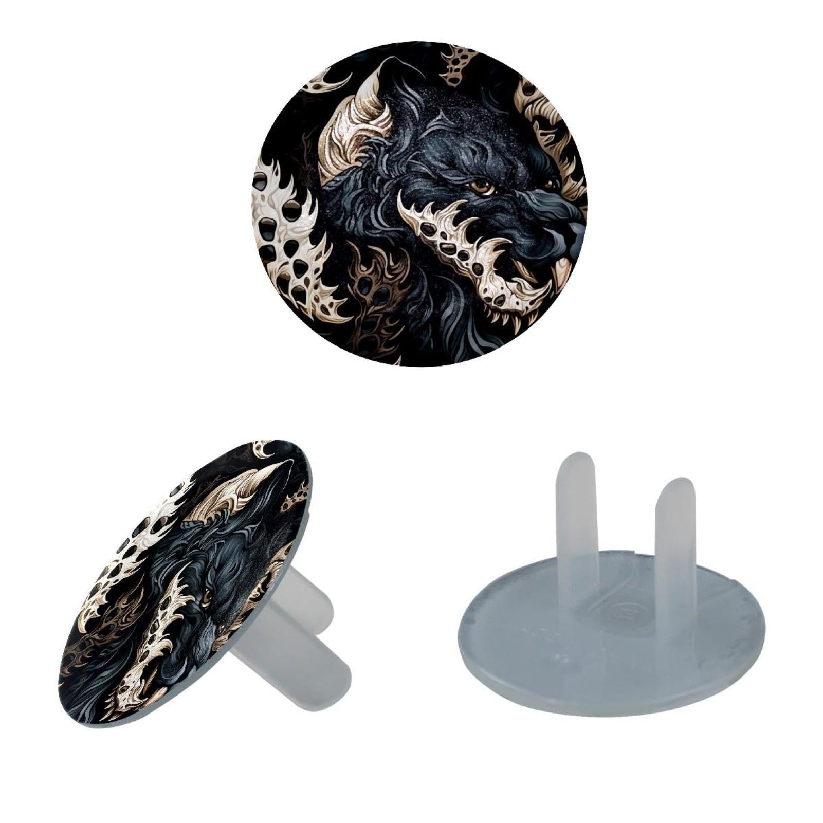 24 Pieces Baby Child Proofing Outlet Cover Abstract Dog Cat Paw Prints Safety Socket Caps for Electrical Power Wall Plates