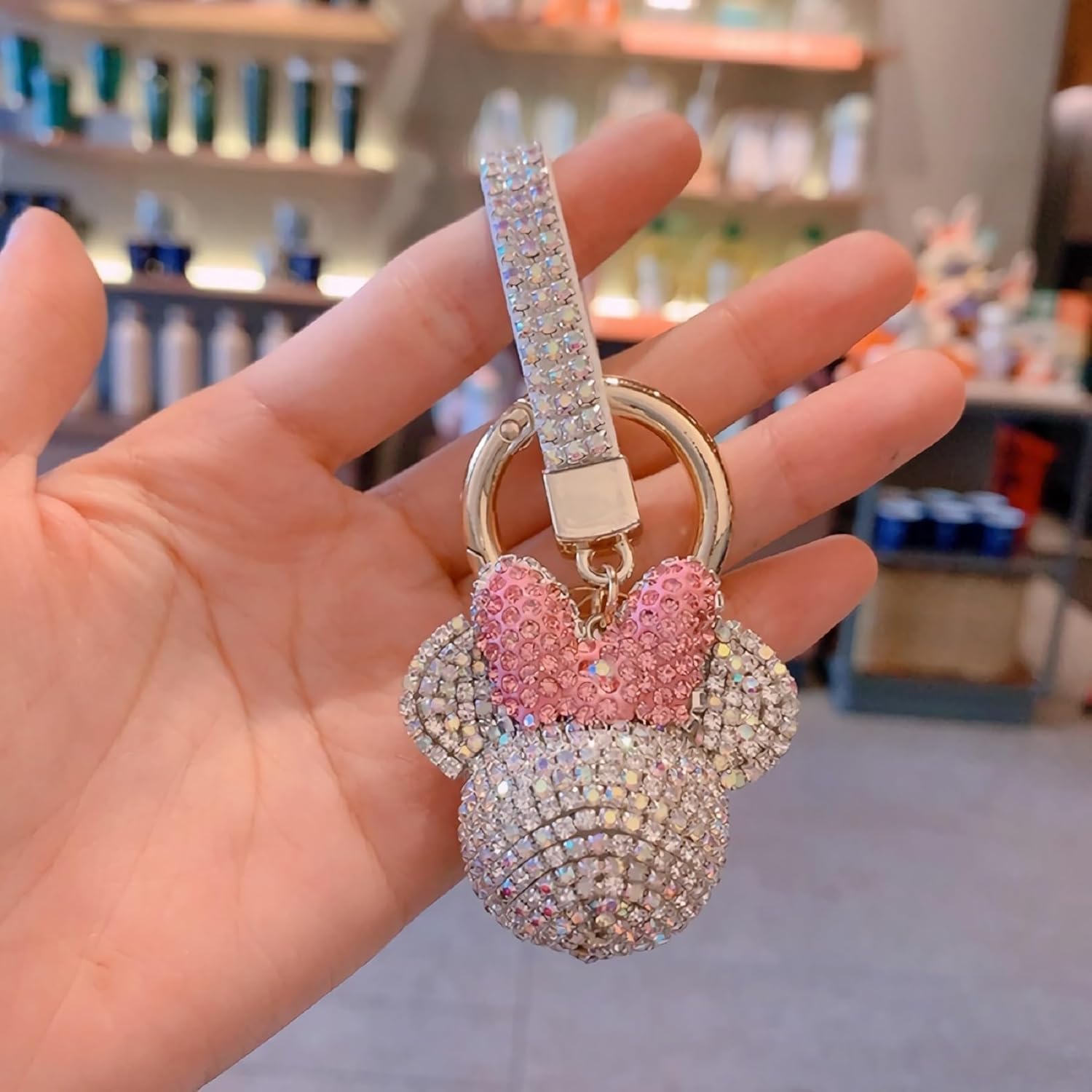 Handmade Crystal Keychain for Women, Bling Key Accessories Purse Backpack Handbag Car Charms - Image 2
