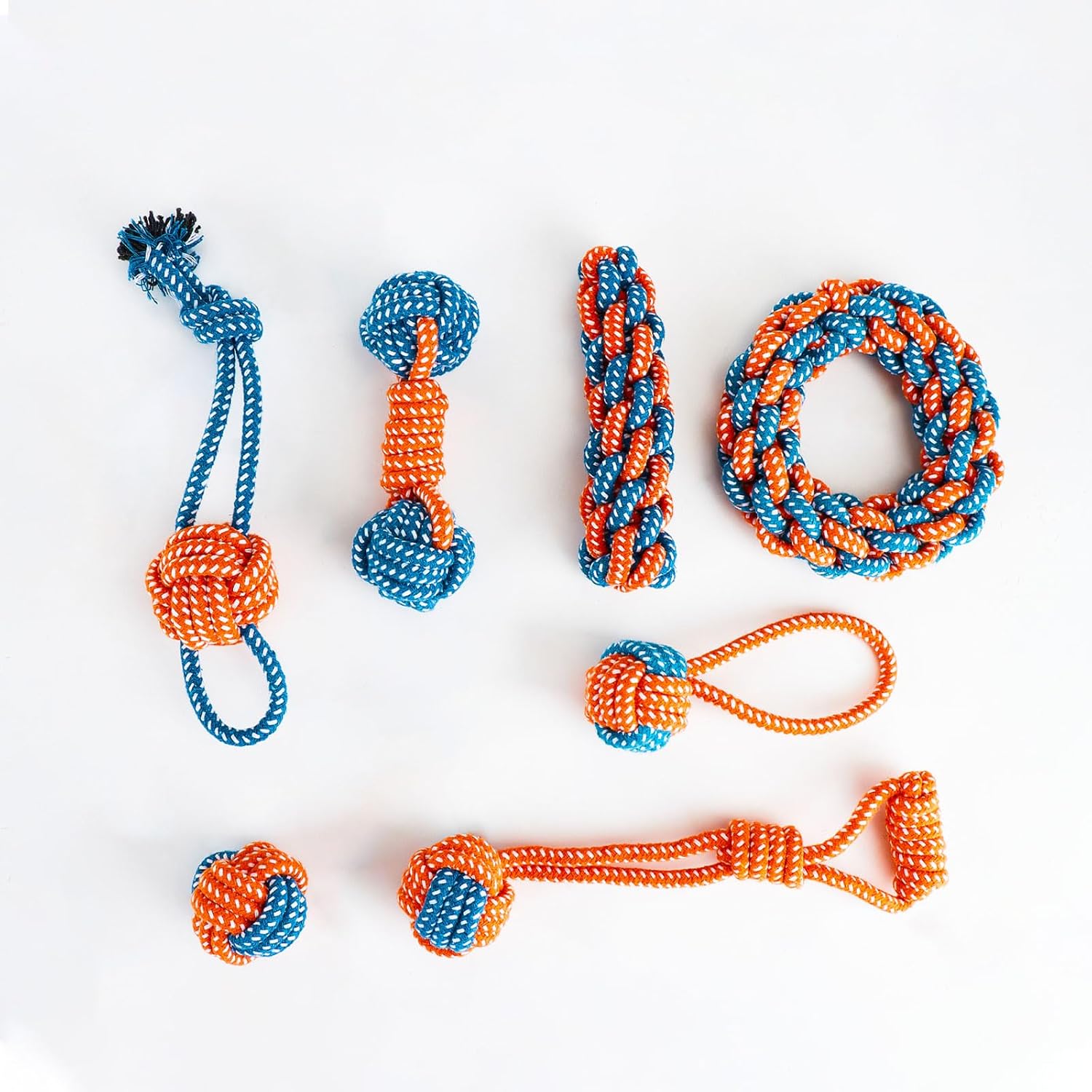 Dog Toy Set – 7 Pack Durable Knotted Rope Toys for Puppy and Small Dogs, Interactive, Chewing, and Outdoor Activities, Enhances Dental Health