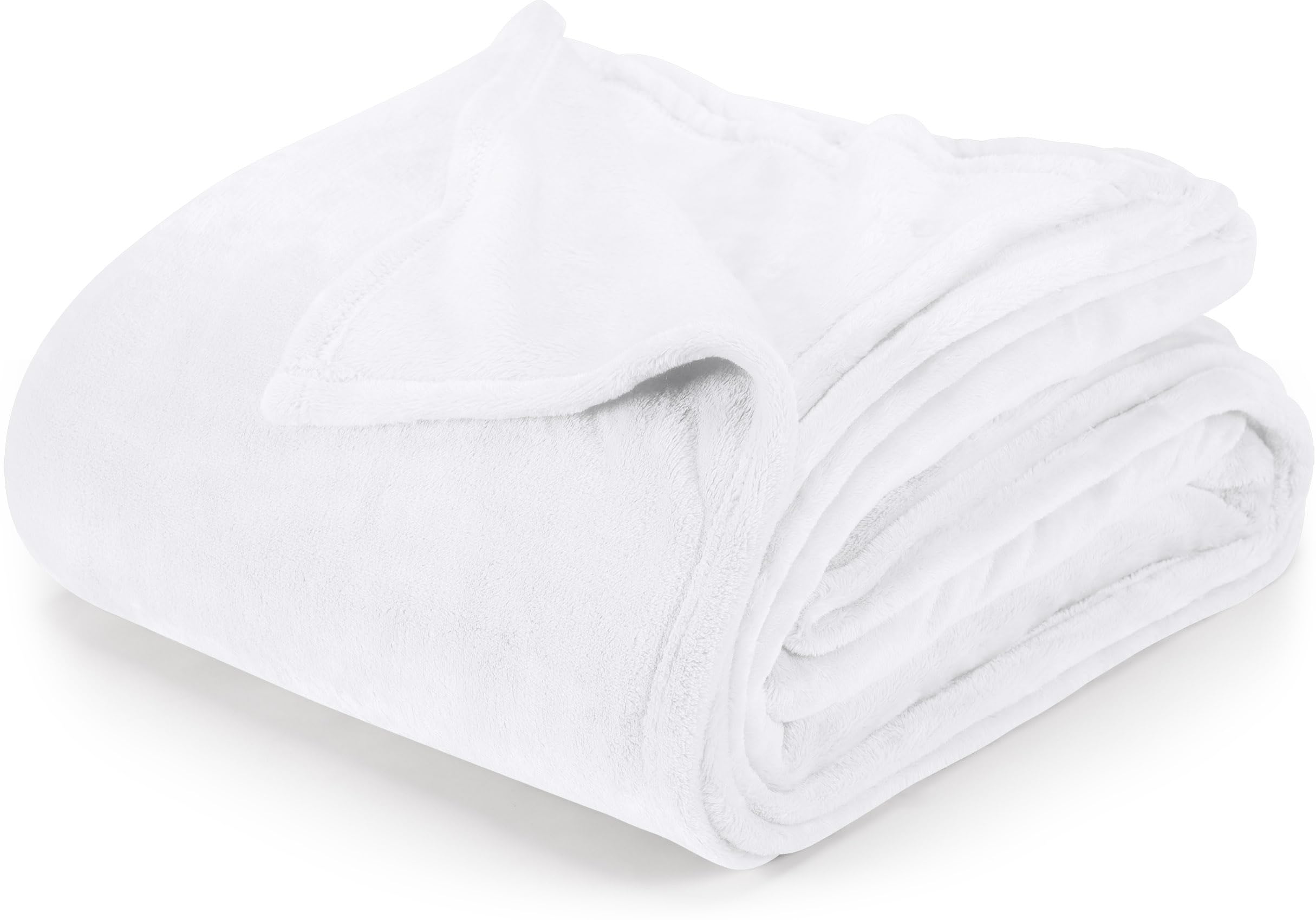 Utopia Bedding White Fleece Blanket California King Size Lightweight Fuzzy Soft Anti-Static Microfiber Bed Blanket (102x96 Inch)