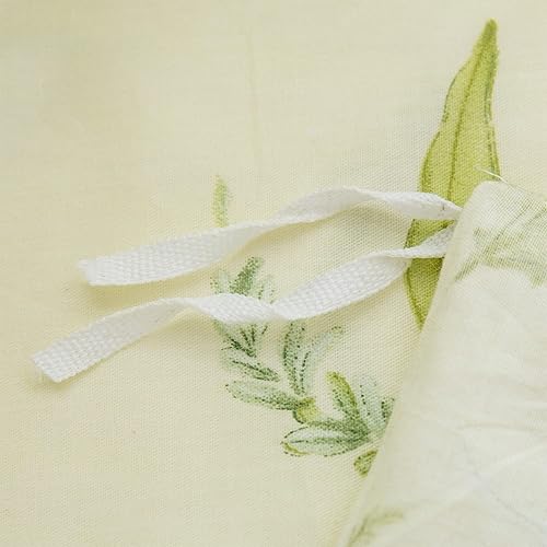 Miniatura 8 de Juego de funda de edredón tamaño individual de algodón floral, 100% algodón, elegante, floral, juego de ropa de cama individual de 3 piezas, color