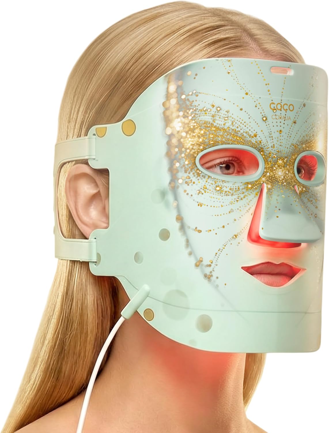 Red Light Therapy for Face, Red, Blue and Near-Infrared Light Therapy Mask for Face, Anti-Wrinkles & Facial Skincare, Portable & Rechargeable, LED Face Mask Light Therapy for Fine Lines and Blemishes.