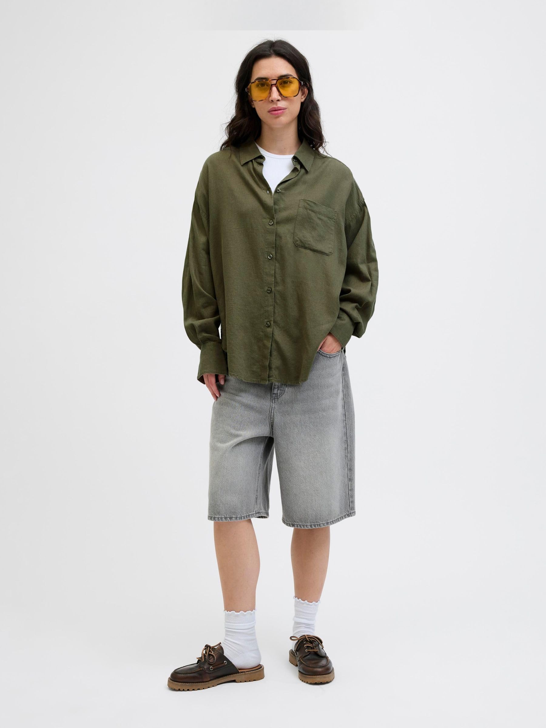 JJXX Jxjamie Breeze Summer Ls Shirt WVN Sn Jxjamie Breeze Summer Ls T-Shirt WVN Sn Femme (Lot de 1)