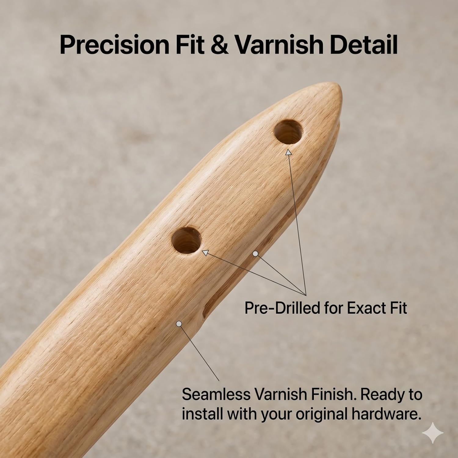 17-inch Straight Replacement Hammer Handle, North American Hickory Wood, Compatible with Model 7180 & 7182 Titanium Alloy Hammer