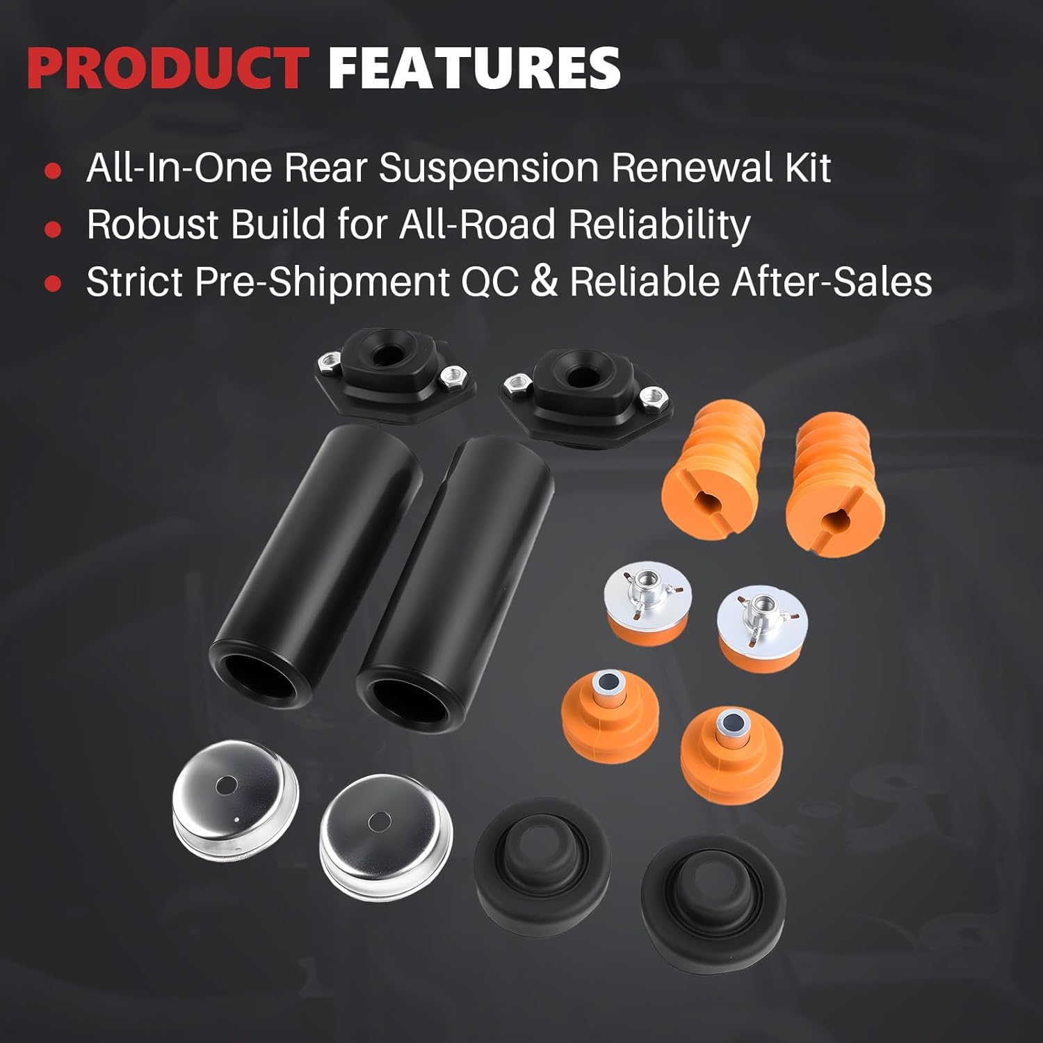 33506767010 Rear Shock Mount&Bump Stop and Dust Boot Set Compatible with BMW E82 E87 E88 E90 E92 128i 135i 323i 325xi 328i 330i Replace 33526768544 33536767334 33506771737 33506771738