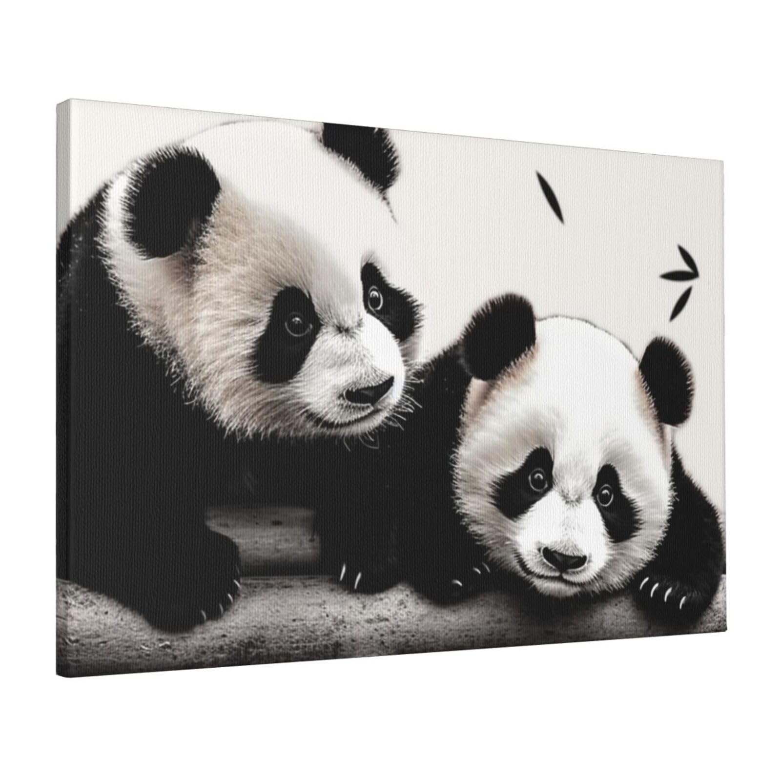 Tableau panda mignon 40x61 cm de décoration murale HD - 8
