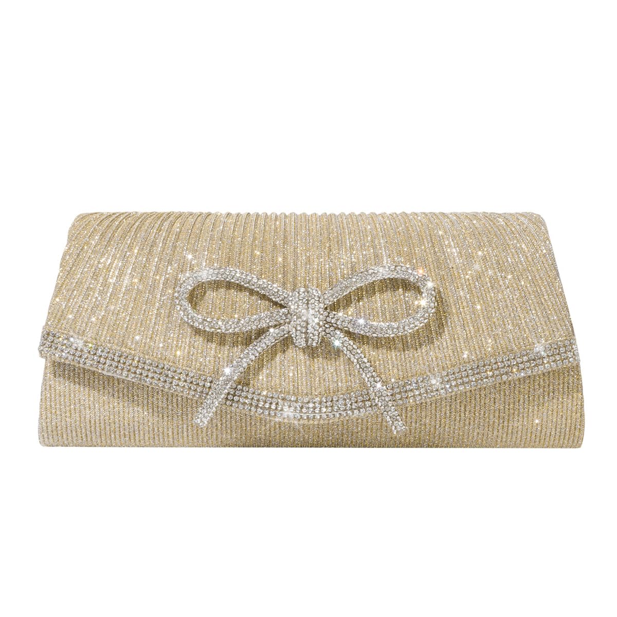 Bolso de mano de noche con lazo para mujer, formal, boda, fiesta, graduación, bolsa cruzada