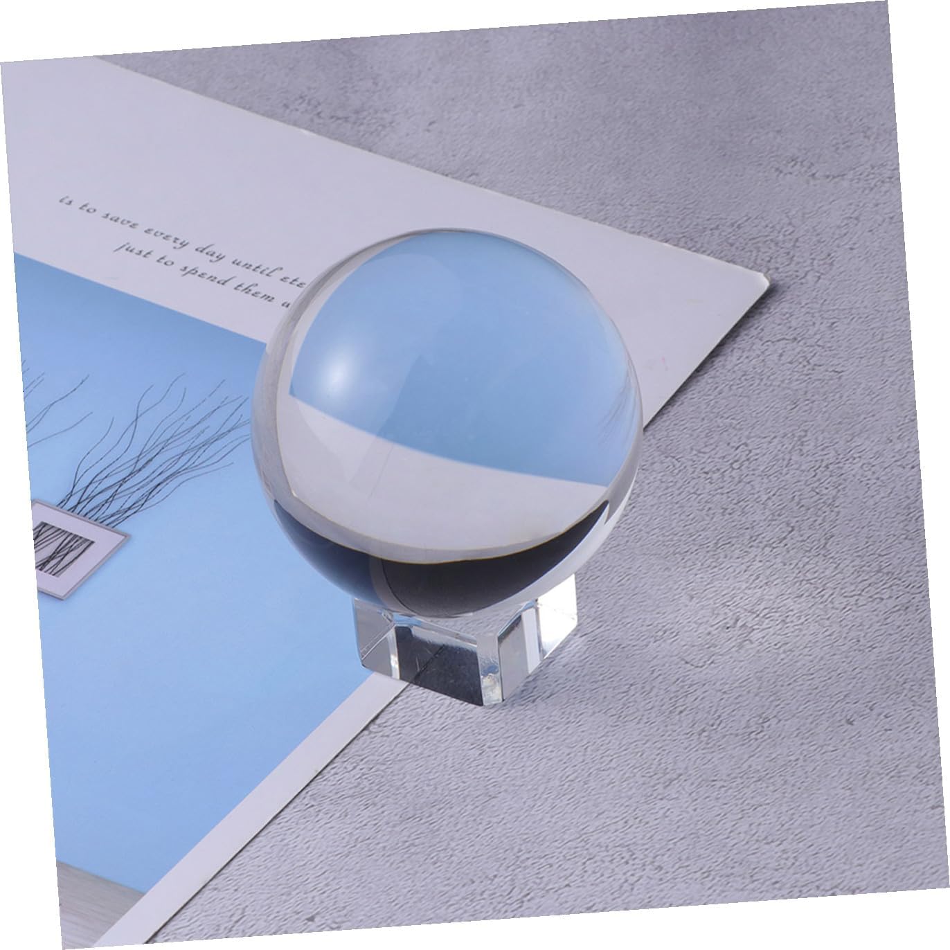 GLEAVI Decorative Balls Crystal Ball Holder Solid Sphere Feng Shui Collection Meditation Accessory